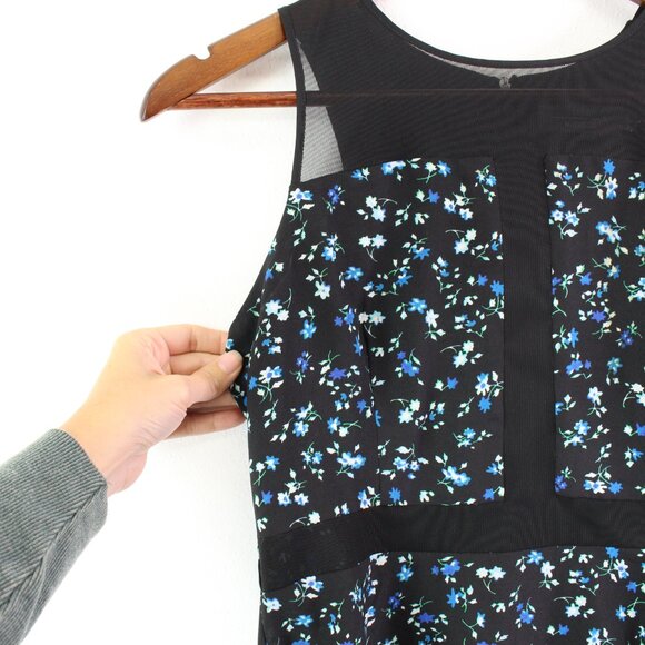 Like Mynded Sleeveless Black Floral Mini Dress Size S‎ - Picture 2 of 9